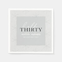 Modern geometric and script 30th birthday party