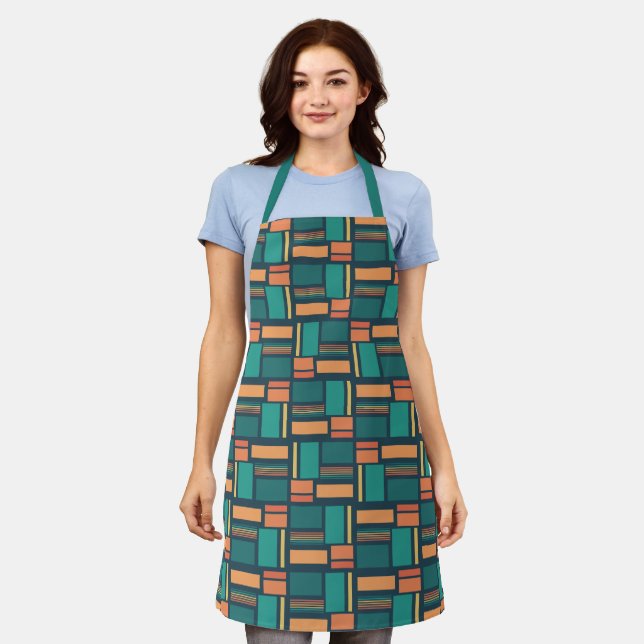Modern Geometric Apron (Worn)