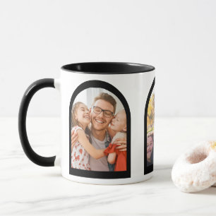 Modern Geometric Arch Memories Custom Family Photo Mug