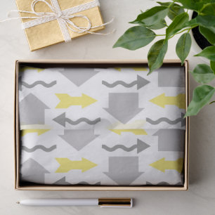 Modern Geometric Arrows & Houses Seamless Pattern Tissue Paper