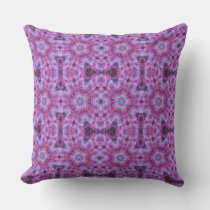 Modern Geometric Art Fuchsia Pink Throw Pillow