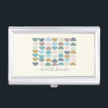 Modern Geometric Art in Earthy Pastel Personalised Business Card Holder<br><div class="desc">Modern Geometric Art in Earthy Pastel Personalised Business Card Case</div>
