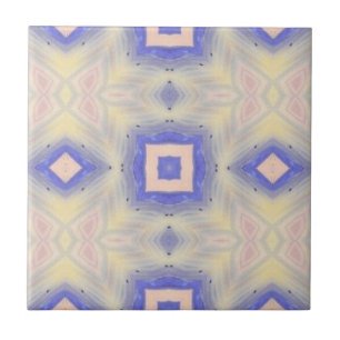 Modern geometric art lavender purple yellow pink ceramic tile
