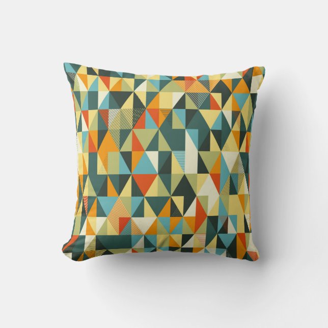 Modern Geometric background. Abstract flat pattern Cushion (Front)
