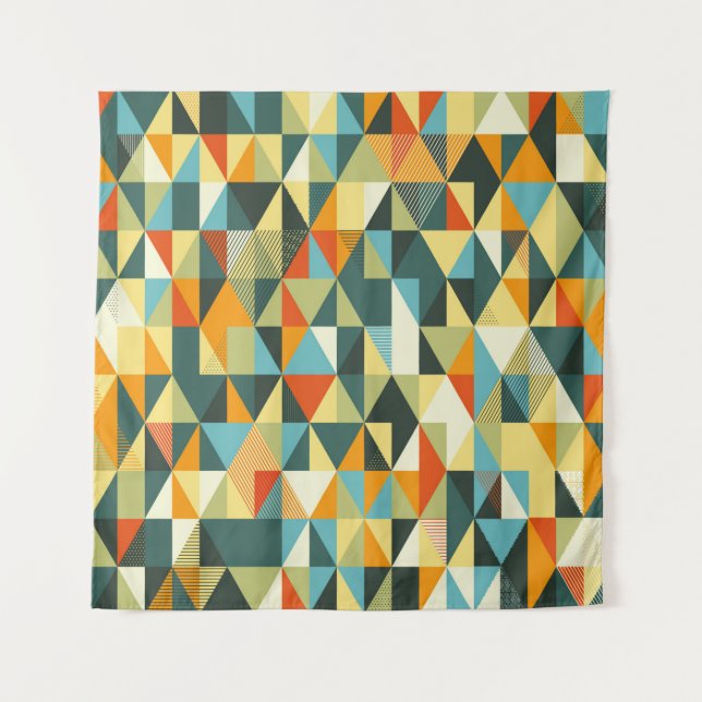 Modern Geometric background. Abstract flat pattern Tapestry (Front)