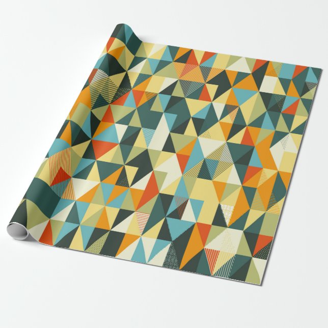 Modern Geometric background. Abstract flat pattern Wrapping Paper (Unrolled)