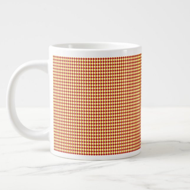 Modern Geometric Birthday Pattern Large Coffee Mug (Left)