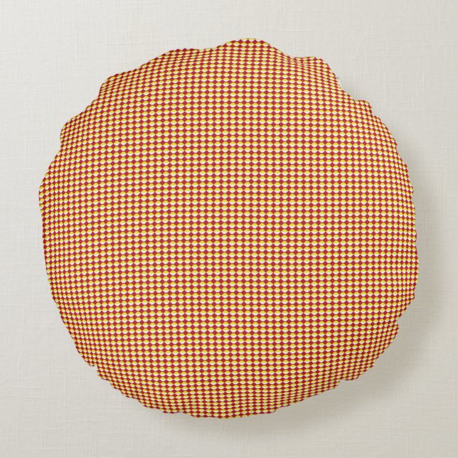 Modern Geometric Birthday Pattern Round Cushion (Back)