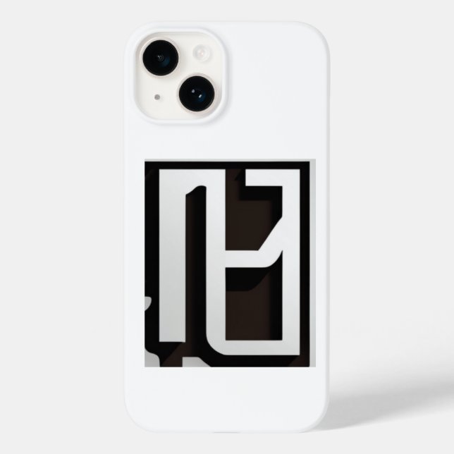 Modern Geometric Black and White Phone Case (Back)
