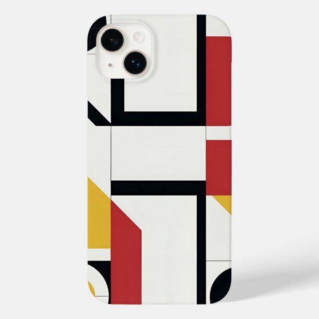 Modern Geometric Blocks Bold Case-Mate iPhone Case (Back)