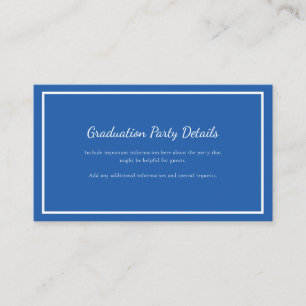 Modern Geometric Blue Graduation 2026 Party Enclosure Card