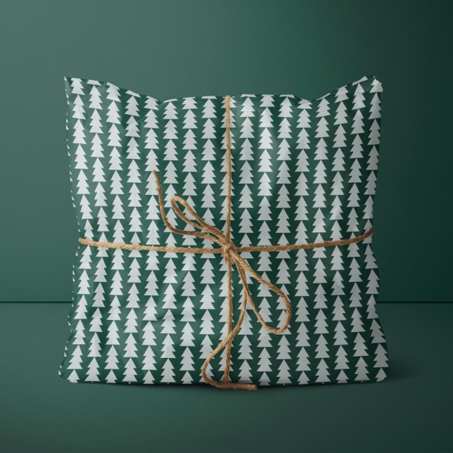 Modern geometric blue green Christmas tree graphic Wrapping Paper (Creator Uploaded)