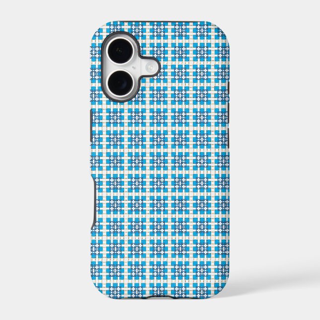 Modern geometric blue SEA squares pattern (Back)