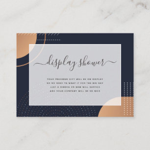 Modern Geometric Bridal Shower Enclosure Card