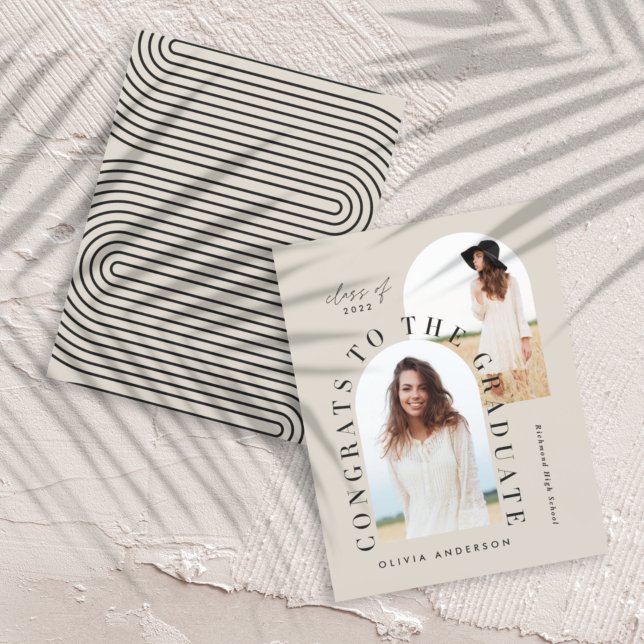 Modern geometric budget 2 photo arch graduation (Creator Uploaded)