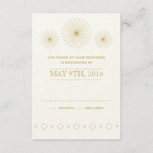 Modern Geometric Burst Response Card
