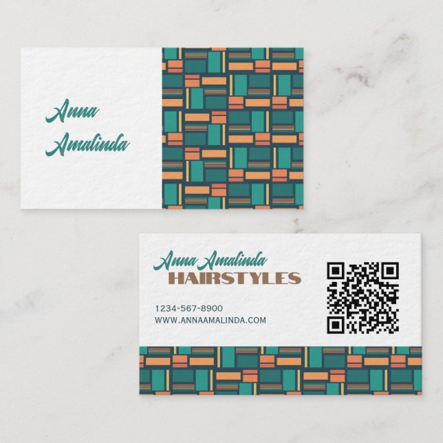 Modern Geometric Business Card (Front/Back)