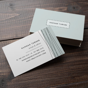 Modern Geometric Business Cards   Greyed Jade
