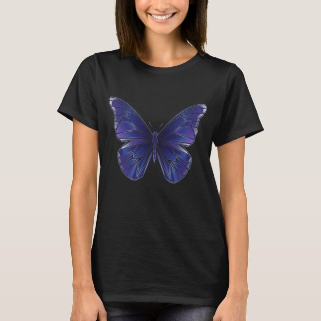 Modern Geometric Butterfly Wings Vector Design T-Shirt (Front)