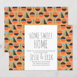 Modern Geometric Cactus Plants Housewarming Party Invitation