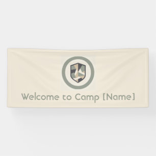 Modern Geometric Camo Military Banner