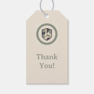 Modern Geometric Camo Military Party Favour Gift Tags