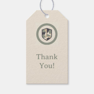 Modern Geometric Camo Military Party Favour Gift Tags