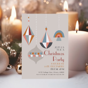 Modern Geometric Christmas Party  Invitation