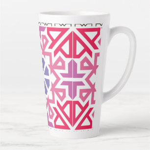 Modern Geometric colorful Boho Pattern Latte Mug
