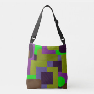 Modern Geometric Colour Block Pattern Tote Bag
