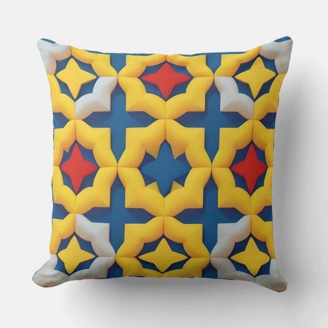Modern Geometric Colour Explosion Trendy Decorativ Cushion (Front)