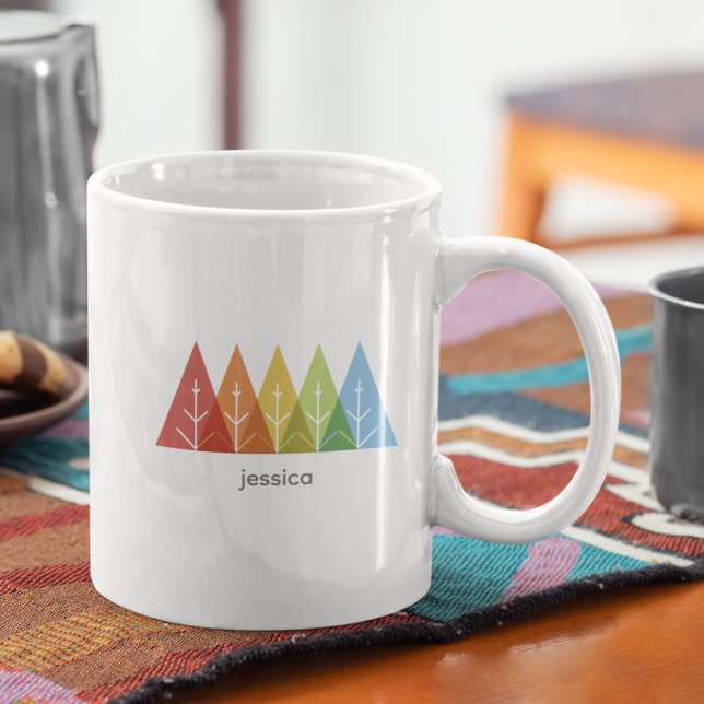 Modern Geometric Colour Overlapping Christmas Coffee Mug (Creator Uploaded)