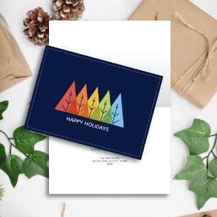 Modern Geometric Colour Overlapping Christmas Holiday Card
