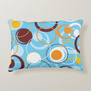 Modern Geometric Colourful Circles Shape Pattern Decorative Cushion