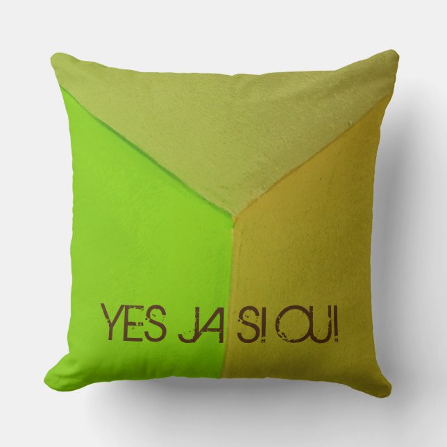 Modern Geometric Configurative Photo with any Text Cushion (Front)