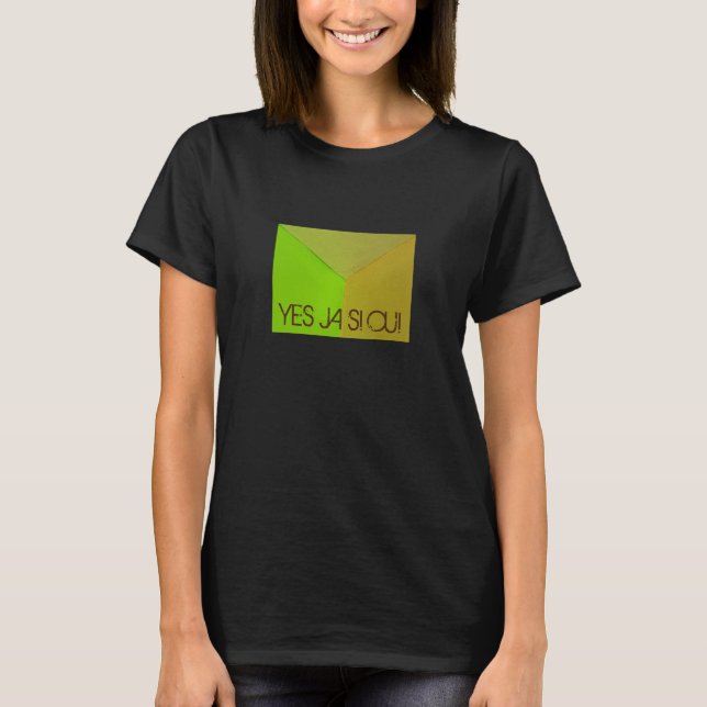 Modern Geometric Configurative Photo with any Text T-Shirt (Front)