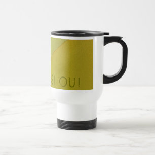 Modern Geometric Configurative Photo with any Text Travel Mug
