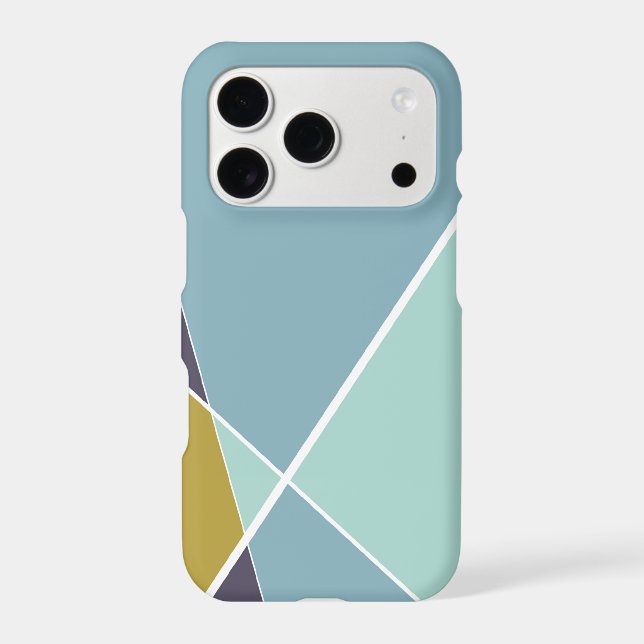 Modern Geometric Criss Cross Blue Colour Blocks Ar (Back)