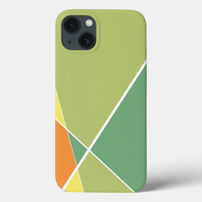 Modern Geometric Criss Cross Lines Citrus Case (Back)