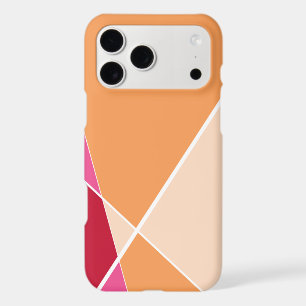 Modern Geometric Criss Cross Lines Orange Case