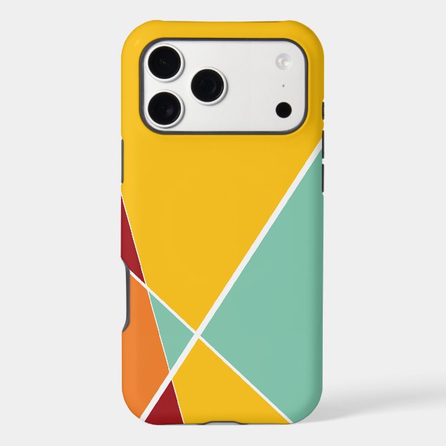 Modern Geometric Criss Cross Lines Tropical Case (Back)