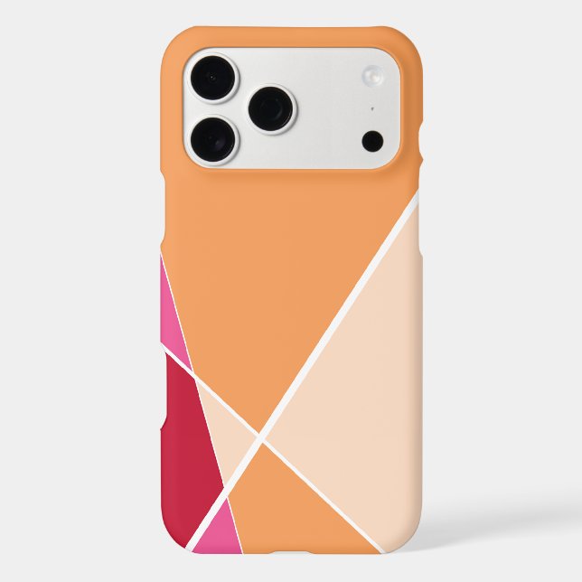 Modern Geometric Criss Cross Orange Colour Blocks (Back)