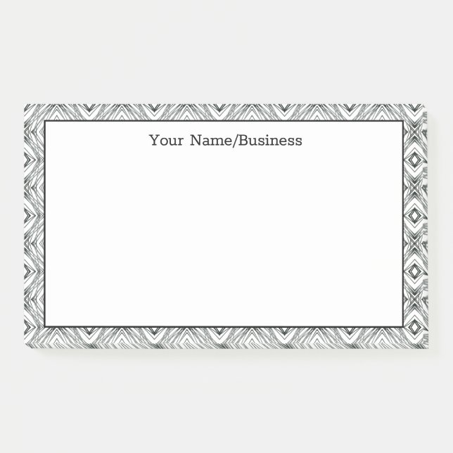 Modern Geometric Custom Name Post-it Notes (Front)