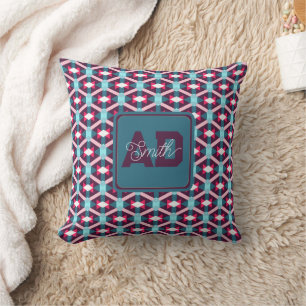 Modern Geometric Custom Pillow For Bridal Shower