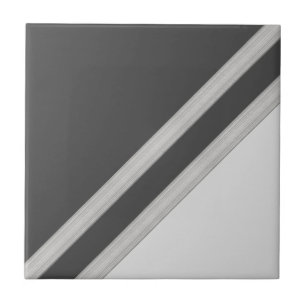 Modern Geometric Diagonal Anthracite Ceramic Tile