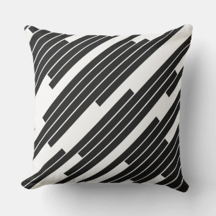 Modern Geometric Diagonal Lines Decor Cushion