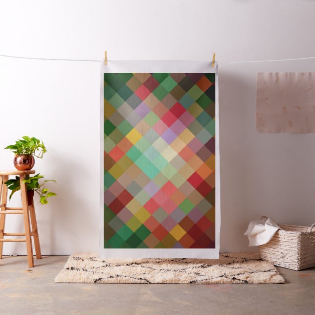 Modern Geometric Diamond Pattern #15 Fabric (In Situ)