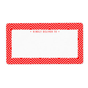 MODERN GEOMETRIC diamond pattern trendy bold red