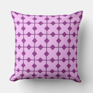 Modern Geometric, Diamonds - Amethyst purple Cushion