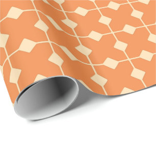 Modern Geometric, Diamonds - Mandarin orange Wrapping Paper